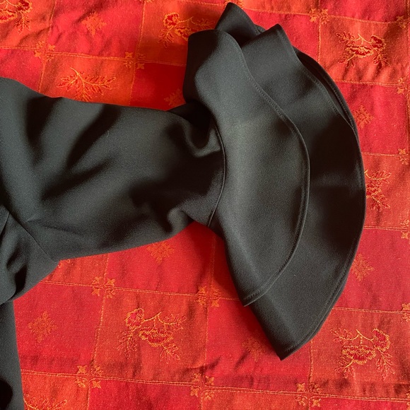 LAUREN by Ralph Lauren black cocktail dress flutter sleeves - Picture 6 of 6